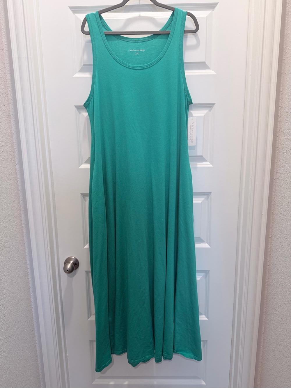 Soft Surroundings Vivid Green Tank Maxi Dress